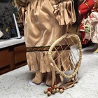 Native American Style Doll Fringe Dress  Beaded Necklace  Hoop  Dreamcatcher