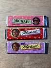 3 Topps 1984 Michael Jackson Bubble Gum   3 Different Wrappers Unopened  W gum