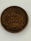 1860   s American Civil War Merchant Token Union Flour Dl Wing   Co Albany Ny