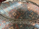 Vintage Oval Mirror Vanity Dresser Tray Ornate Filigree Gold Tone Metal Perfume