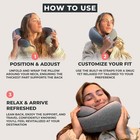 Flyhugz  Neck Travel Pillow   Memory Foam Neck Pillow For Comfort On Airplane
