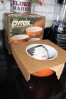 Nos Unused Vintage Pyrex Autumn Harvest 3 Nesting Bowl Mixing Set In Box