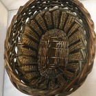 Rustic Oval Woven Wicker Basket Home Decor Medium Brown Seagrass Bohemian