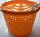 Polyethylene Orange Fish Shrimp Basket Top Dia 19  Bottom Dia 14 5  Height 14 5 