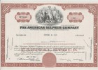 Pan American Sulphur Company Stock Certificate Pasco 2 Color Set