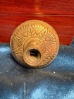      Antique Door Knob 1800   s Bronze Flower Pattern Victorian Rare     