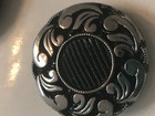 Buttons By Schwanda On Original Card Black Silver 3 Glass Buttons Vintage