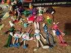 Huge Lot Of Vintage Figures Plush Toys Mcdonalds Dolls Rubber Figures Stencils