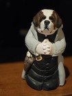 Vtg Rev  Luther St  Bernard Ceramic Figurine By Ka Graves