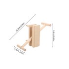 Wood Parrot Perch With Sanded Grinding Surface And Hanging Stand For Cage Use