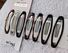 Neutral Color Goody Contour Metal Snap Hair Clips Painted Brushed Epoxy Metallic