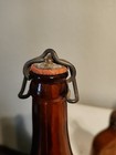 Antique Amber Glass Beer Bottle With A Swing-top Closure