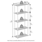 5-tier Multipurpose Compact Display Rack  Shelving Unit  Bookcase  Black grey