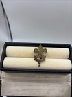 Vintage Boy Scouts Of America Be Prepared Eagle Fleur De Lis Gold Tone Pin