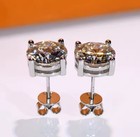 3mm 4mm 5mm 6 5mm 8mm 9mm  10mm 11mm Certified D Vvs1 Moissanite Stud Earrings