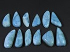214cts  Natural Larimar Pectolite Fancy Cabochon Loose Gemstone 12 Pcs Lot I788