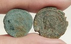 Lot Of 2 Ancient Roman Bronze Coins Unidentified Nummus Follis