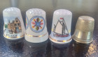 Mixed Lot 37 Collectible Sewing Thimbles Porcelain ceramic And Some Pewter 