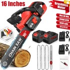 16  Cordless Chainsaw 42v Brushless Electric Handheld Chain Saw 2 Battery 1350w
