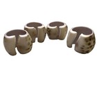 Cowrie Shell Napkin Rings Set Of 4 Sea Shell Table Decor