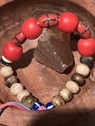 Native American  Old Trade Bracelet  Old Sherpa Glass  French Cross Glass Beads