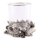 Vagabond House Satin Pewter   Glass  Acorn   Oak Leaf 6  Hurricane   New