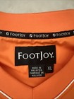 Footjoy Mens Golf V-neck Windbreaker Long Sleeve Orange Size Xl