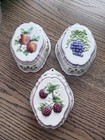 Vtg Le Cordon Bleu Porcelain Jello Molds By Franklin Mint Set Of 3