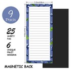 9 Pack Magnetic Notepads For Fridge Fruit Grocery Shopping List Pads 25 Sheets