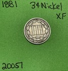 1881 Three Cent Nickel 3c Xf Extra Fine See Pictures