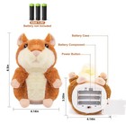 Talking Hamster - Stuffed Animals Toy For Kids 2 3 4 5 6 Year Old  Repeats Wh   