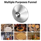 2 Pcs Kitchen Funnel Lbs Stainless Steel Large Small Mouth For Fluids Lbs Silver
