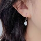 925 Silver Fire Opal Dangle Drop Earrings Healing Dangle Hook Daily Earring