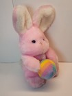 Vintage Bunny Rabbit Pink Bunnyville Easter Egg Stuffed Plush Animal Fair Rare