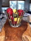 Vintage Zack Stiletto Stainls Fruit Bowl By Heico Linke Modernist Design Germany
