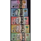 Australian  100 50 20 10 5 Dollar Bank Note Latest Design Australia Polymer Bill