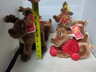 Dan Dee Santa s Reindeer Plush Collectors Choice Christmas W tag 7  Lot Of 4