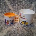  Vintage 1980s Mcdonalds Plastic Bowl X2   Cup Set Ronald Grimace Hamburglar