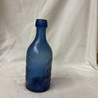 Antique 1859 John Ryan Cobalt Blue Soda mineral Water Bottle Savannah Georgia