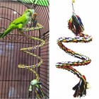 Bird Toy Spiral Cotton Rope Chewing Bar Parrot Swing Climbing Standing Toys With