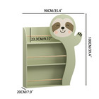Sloth Kids Bookshelf  Toddler Book Display Rack 3 Tiers Bookshelf For Playroom