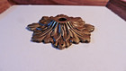 Antique Vtg Solid Brass Socket Bobeche Rosette Chandelier Lamp Light Leafy Motif