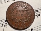 Sarawak Malaysia 1 Cent 1863 Km3 Cu J brooke 1-yr Type High Grade - Nice   Rare 