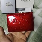 Vivienne Westwood Clasp Trifold Wallet Enamel Fabric Orb Outlet Red