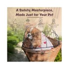 Natural Bike Carrier For Dogs  Rattan Basket  Safe   Cozy Travel Solution