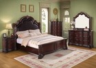 Sale 5pc Dark Cherry Brown Espresso Traditional Master Bedroom Set B d m n c