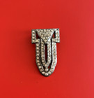 Vintage Silver Tone Clear Rhinestone Art Deco Shoe Clip Goody
