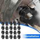 Set Of 20 33mm M22x1 5 X 19mm Wheel Nuts Sleeve Nuts M22-1 5x19mm Skirt Flange