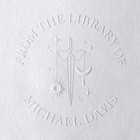 Personalized Book Embosser Wooden Or Self Inking Stamp Custom Round Library Ex