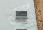 3 Pack Thin Blue Line American Flag Lapel Or Tie Tack Pins Police Support New